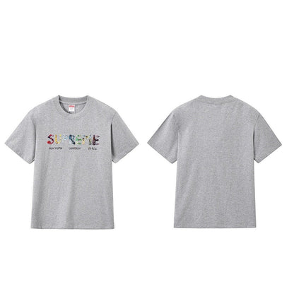 款号M270#p40💰 Supreme SS18 Rocks Tee Black 字母 Logo 短袖美式潮流T恤 男女同款 宽松版型 采用260克双纱纯棉 圆筒 从面料到辅料全部三标齐全跟足Z - view 5