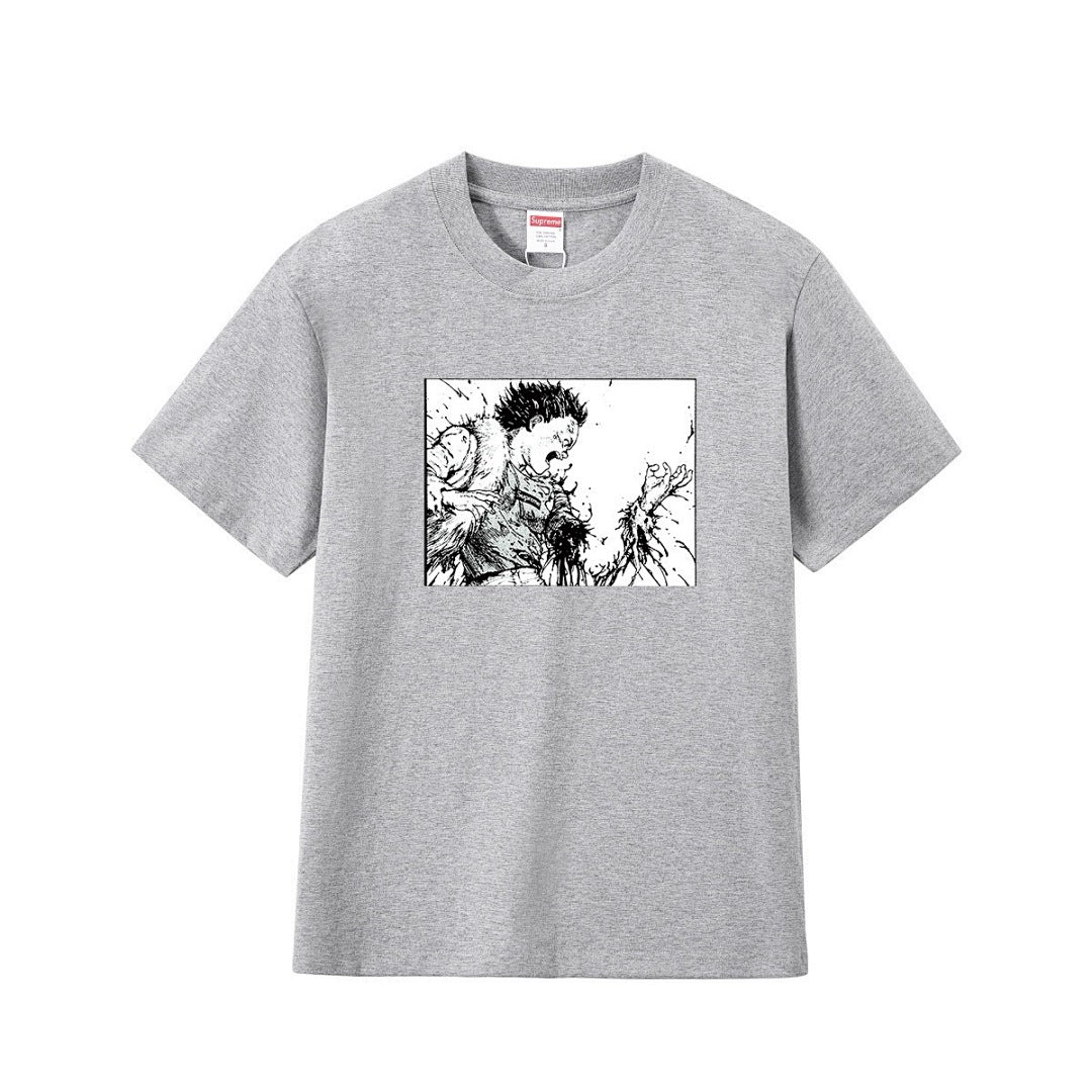 款号M278#p40💰 SUP AKIRA ARM TEE bogo阿基拉断臂黑白漫画印花短袖t恤 宽松版型 采用260克精梳棉双纱 从面料到辅料全部三标齐全跟足ZP 进口松井公司浆料印花绝不开裂 - view 4