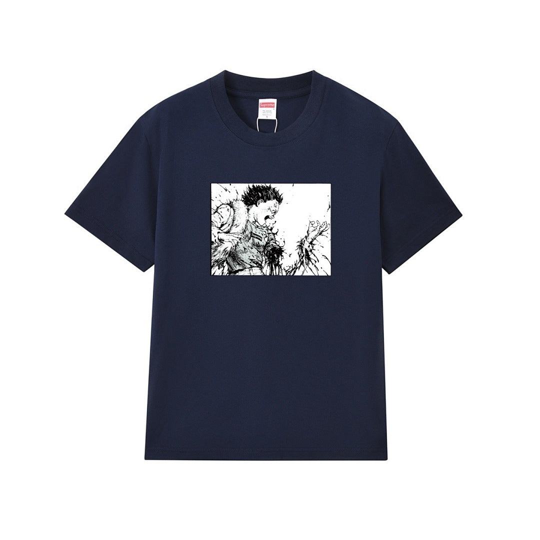 款号M278#p40💰 SUP AKIRA ARM TEE bogo阿基拉断臂黑白漫画印花短袖t恤 宽松版型 采用260克精梳棉双纱 从面料到辅料全部三标齐全跟足ZP 进口松井公司浆料印花绝不开裂 - view 6