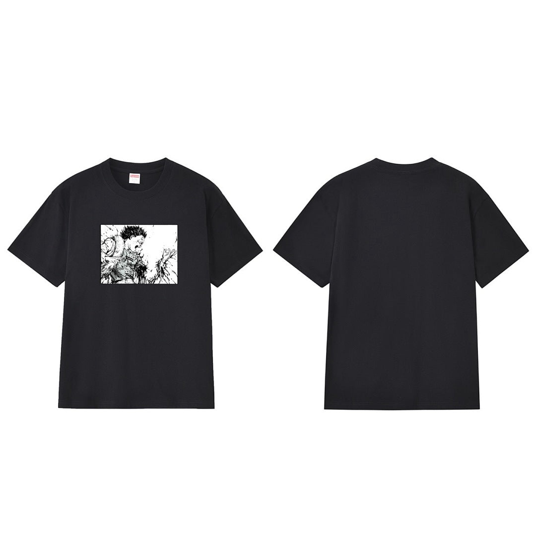 款号M278#p40💰 SUP AKIRA ARM TEE bogo阿基拉断臂黑白漫画印花短袖t恤 宽松版型 采用260克精梳棉双纱 从面料到辅料全部三标齐全跟足ZP 进口松井公司浆料印花绝不开裂 - view 10