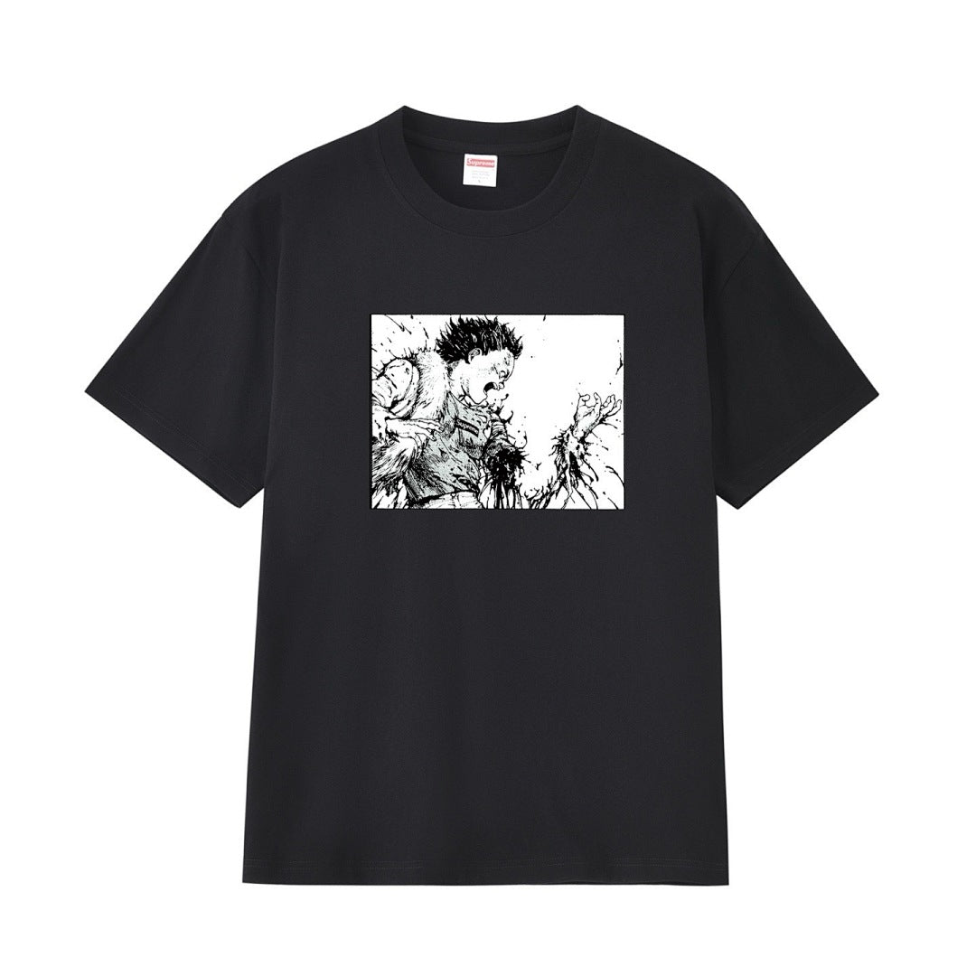 款号M278#p40💰 SUP AKIRA ARM TEE bogo阿基拉断臂黑白漫画印花短袖t恤 宽松版型 采用260克精梳棉双纱 从面料到辅料全部三标齐全跟足ZP 进口松井公司浆料印花绝不开裂 - view 11