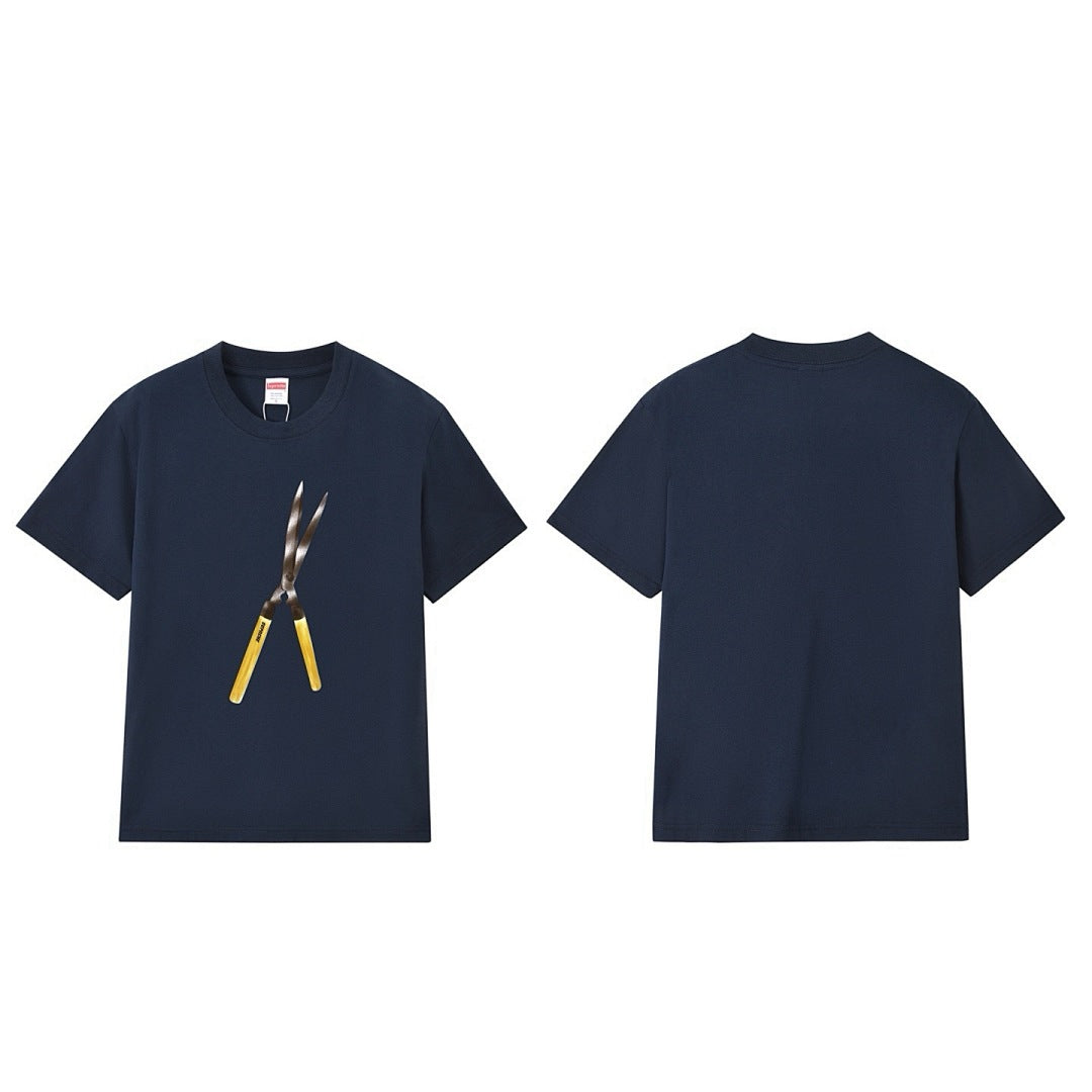 款号M281#p40💰 Supreme SS19 Shears Tee 大剪刀短袖美式潮流T恤 男女同款 宽松版型 采用260克精梳棉双纱 从面料到辅料全部三标齐全跟足ZP 进口松井公司浆料印花 - view 2