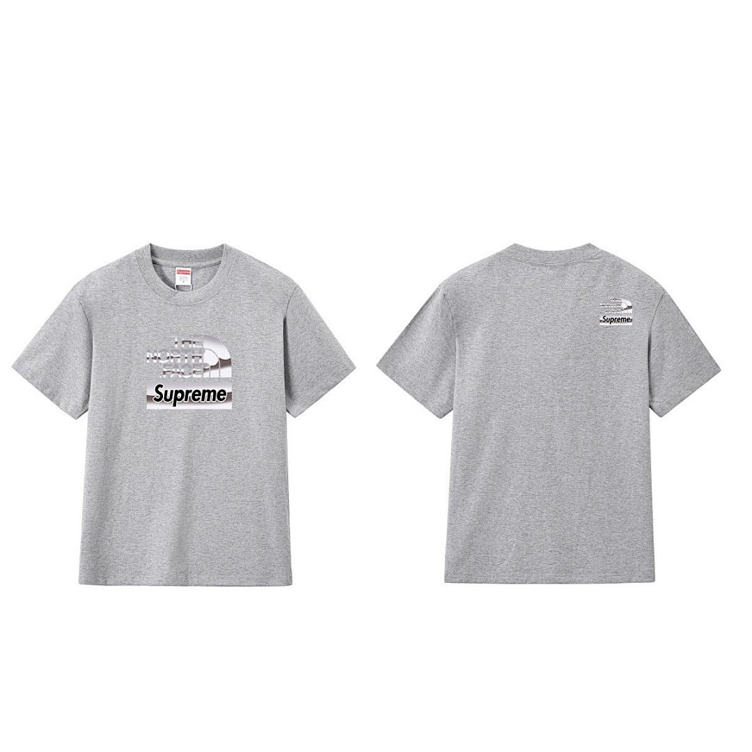 款号M282#p40💰 Supreme x 北面THE NORTH FACE 联名款 字母Logo徽标印花圆领短袖T恤 宽松版型 采用260克精梳棉双纱 从面料到辅料全部三标齐全跟足ZP 进口松井 - view 5