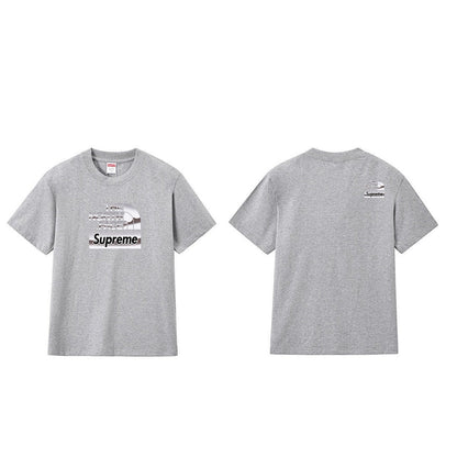 款号M282#p40💰 Supreme x 北面THE NORTH FACE 联名款 字母Logo徽标印花圆领短袖T恤 宽松版型 采用260克精梳棉双纱 从面料到辅料全部三标齐全跟足ZP 进口松井 - view 5
