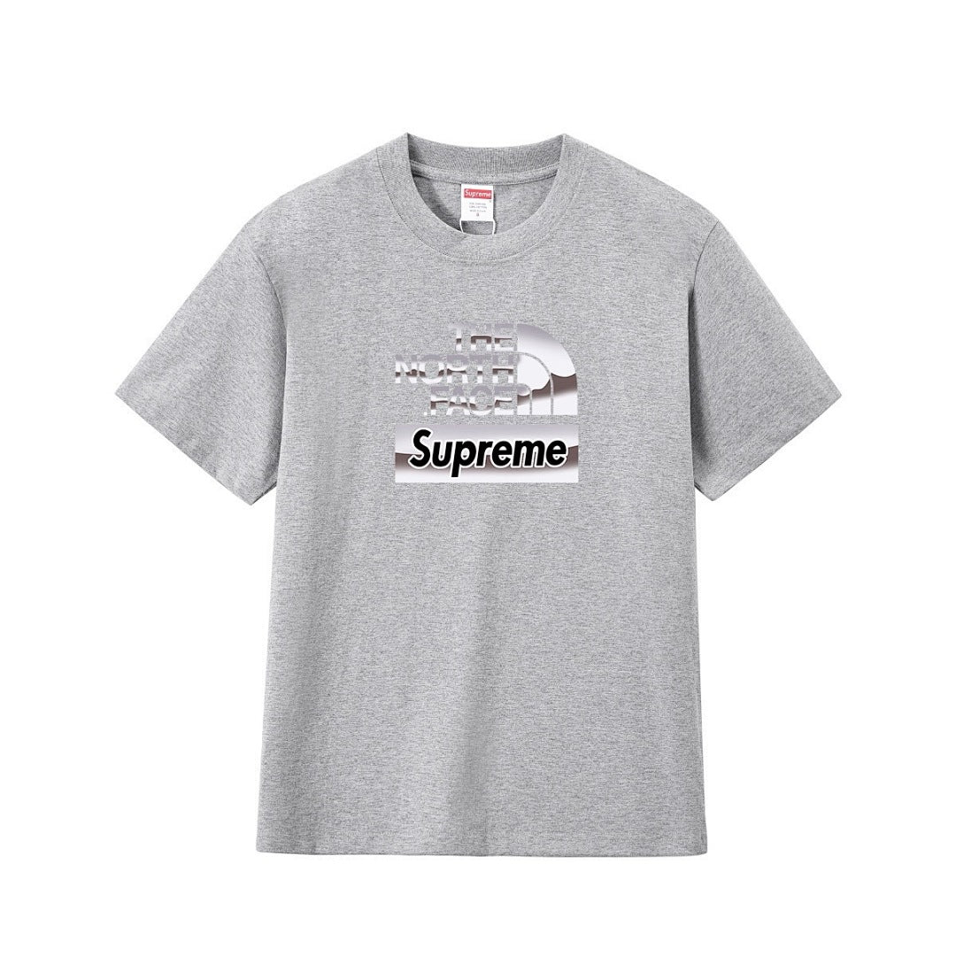 款号M282#p40💰 Supreme x 北面THE NORTH FACE 联名款 字母Logo徽标印花圆领短袖T恤 宽松版型 采用260克精梳棉双纱 从面料到辅料全部三标齐全跟足ZP 进口松井 - view 9