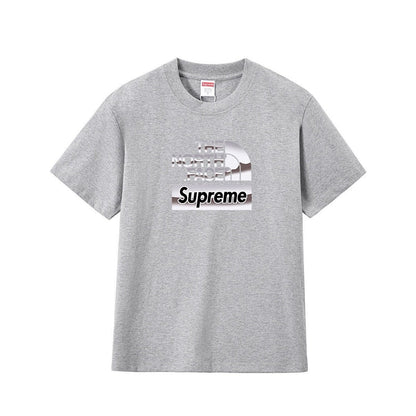 款号M282#p40💰 Supreme x 北面THE NORTH FACE 联名款 字母Logo徽标印花圆领短袖T恤 宽松版型 采用260克精梳棉双纱 从面料到辅料全部三标齐全跟足ZP 进口松井 - view 9