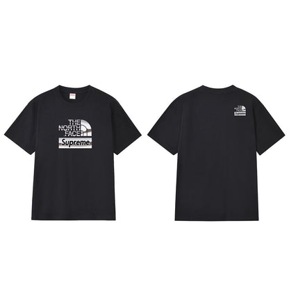 款号M282#p40💰 Supreme x 北面THE NORTH FACE 联名款 字母Logo徽标印花圆领短袖T恤 宽松版型 采用260克精梳棉双纱 从面料到辅料全部三标齐全跟足ZP 进口松井 - view 14