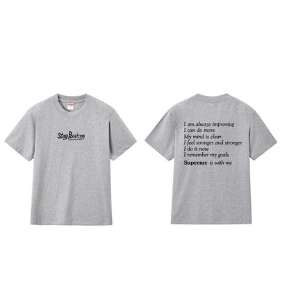 款号M291#p40💰 Supreme Week 1 Stay Positive Tee 保持积极英文印花圆领短袖美式潮流T恤 男女同款 宽松版型 采用260克精梳棉双纱 从面料到辅料全部三标齐全 - view 10