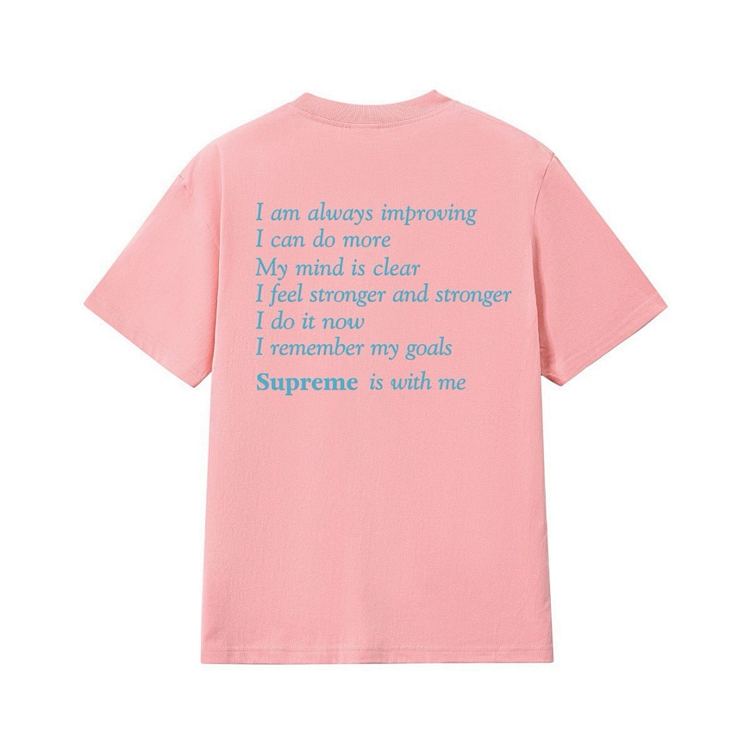 款号M291#p40💰 Supreme Week 1 Stay Positive Tee 保持积极英文印花圆领短袖美式潮流T恤 男女同款 宽松版型 采用260克精梳棉双纱 从面料到辅料全部三标齐全 - view 12