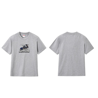款号M302#p40💰 高品质SUP 铠甲 日本武士 动漫字体 短袖T纯棉宽松字母男女情侣 宽松版型 采用260克精梳棉双纱 从面料到辅料全部三标齐全跟足ZP 进口松井公司浆料印花绝不开裂 整 - view 7