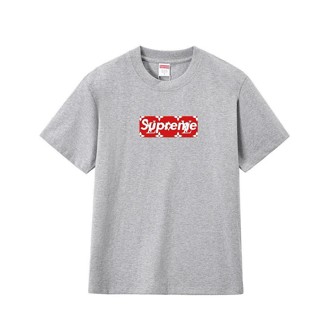 款号M307#p40💰 SUP 超级我 至高无上 老花box logo 短袖 tee 爆款 情侣 男女同款 宽松版型 采用260克精梳棉双纱 从面料到辅料全部三标齐全跟足ZP 进口松井公司浆料印花绝 - view 5