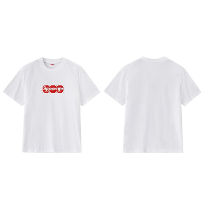 款号M307#p40💰 SUP 超级我 至高无上 老花box logo 短袖 tee 爆款 情侣 男女同款 宽松版型 采用260克精梳棉双纱 从面料到辅料全部三标齐全跟足ZP 进口松井公司浆料印花绝 - view 8