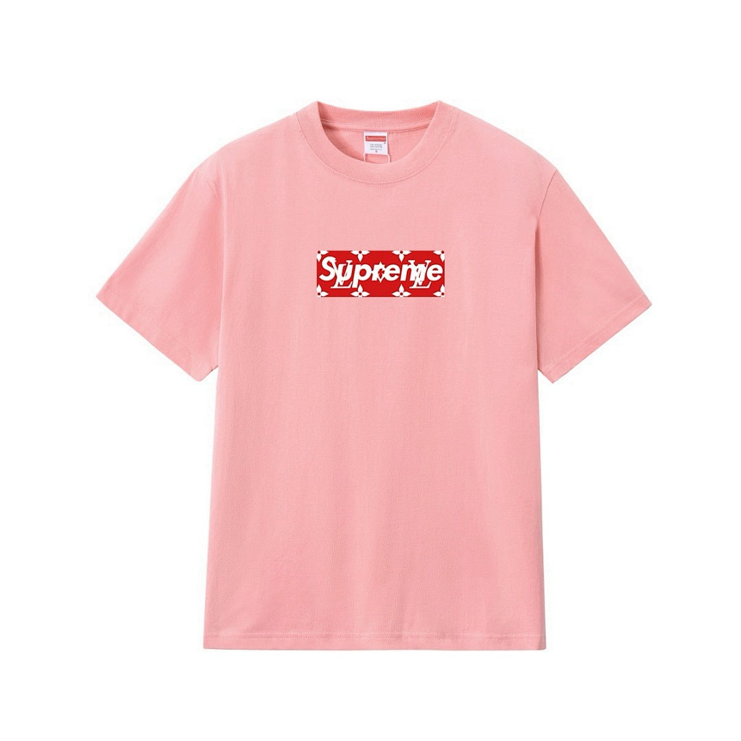 款号M307#p40💰 SUP 超级我 至高无上 老花box logo 短袖 tee 爆款 情侣 男女同款 宽松版型 采用260克精梳棉双纱 从面料到辅料全部三标齐全跟足ZP 进口松井公司浆料印花绝 - view 9