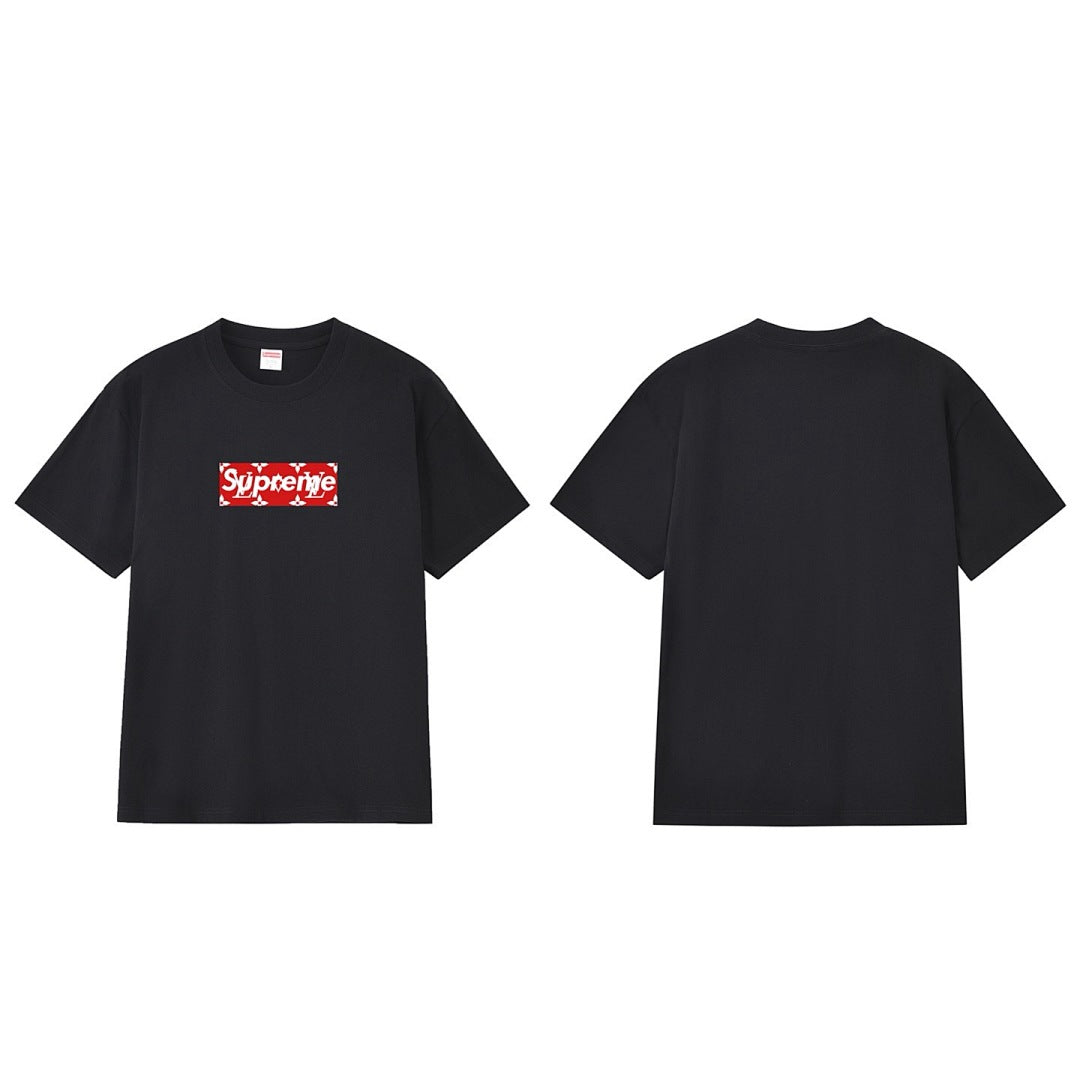 款号M307#p40💰 SUP 超级我 至高无上 老花box logo 短袖 tee 爆款 情侣 男女同款 宽松版型 采用260克精梳棉双纱 从面料到辅料全部三标齐全跟足ZP 进口松井公司浆料印花绝 - view 10