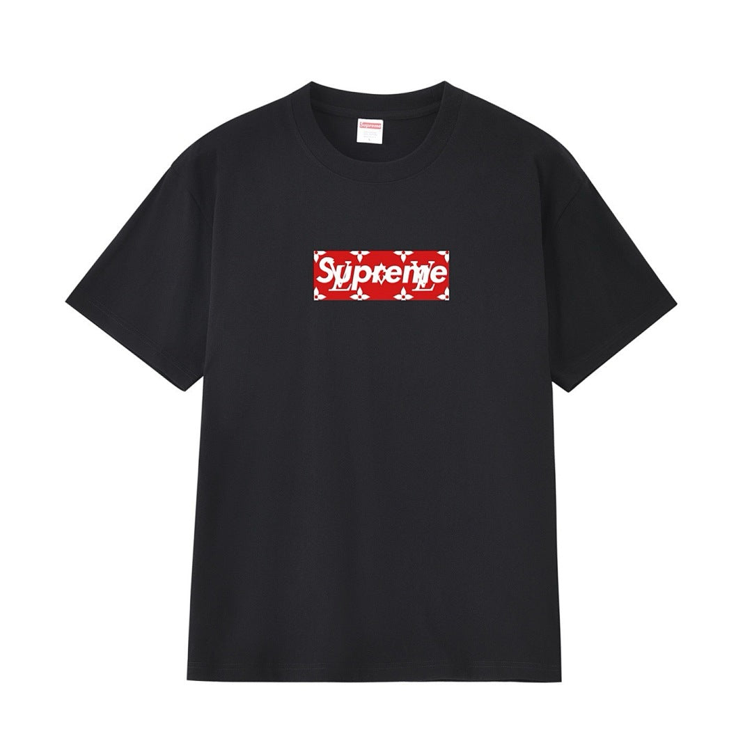 款号M307#p40💰 SUP 超级我 至高无上 老花box logo 短袖 tee 爆款 情侣 男女同款 宽松版型 采用260克精梳棉双纱 从面料到辅料全部三标齐全跟足ZP 进口松井公司浆料印花绝 - view 11