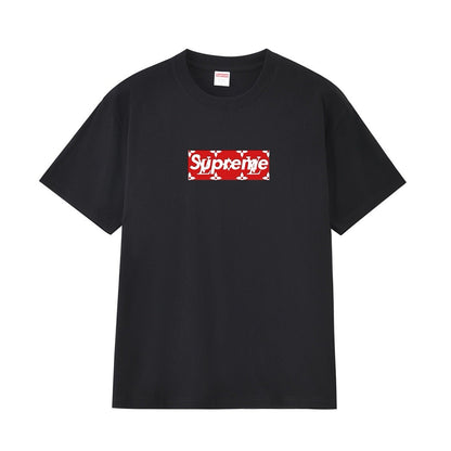 款号M307#p40💰 SUP 超级我 至高无上 老花box logo 短袖 tee 爆款 情侣 男女同款 宽松版型 采用260克精梳棉双纱 从面料到辅料全部三标齐全跟足ZP 进口松井公司浆料印花绝 - view 11