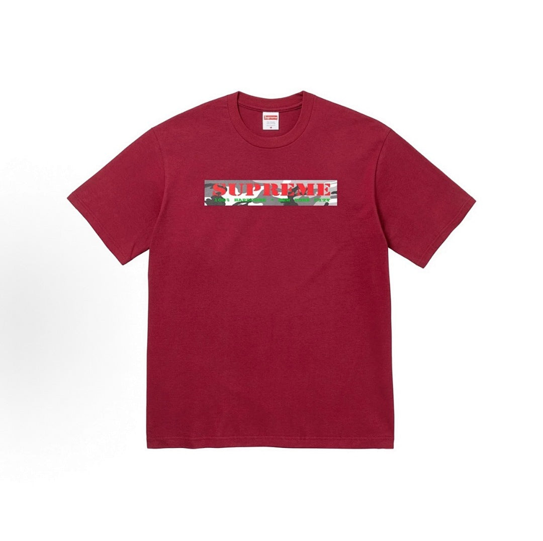 款号M311#p40💰 Supreme SS25 WEEK18 Summer Tee 夏季T恤系列 Hardcore Tee 迷彩logo印花圆领短袖T恤 男女同款 宽松版型 采用260克精梳棉双纱 - view 2
