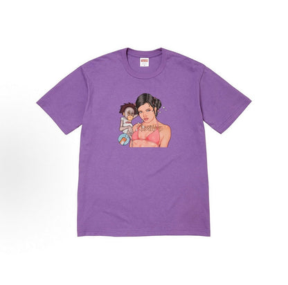 款号M312#p40💰 Supreme FW25 冬季T恤系列 Week17 Angel Tee 圆领套头人物印花图案短袖T恤 男女同款 宽松版型 采用260克精梳棉双纱 从面料到辅料全部三标齐全跟 - view 3