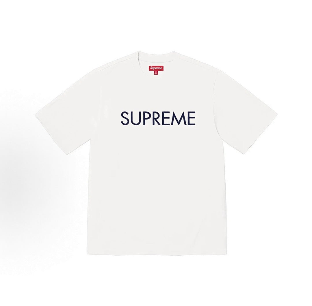 款号M313#p40💰 Supreme SS25 斜纹徽标印花舒适短袖TT恤 男女同款 宽松版型 采用260克精梳棉双纱 从面料到辅料全部三标齐全跟足ZP 进口松井公司浆料印花绝不开裂 整件做法 - view 1