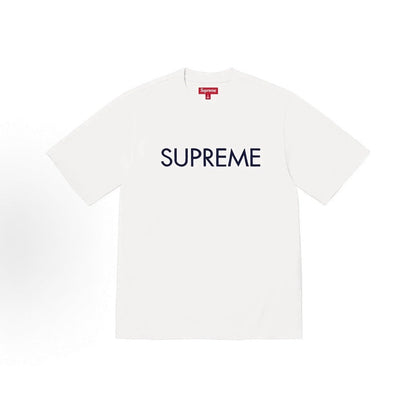 款号M313#p40💰 Supreme SS25 斜纹徽标印花舒适短袖TT恤 男女同款 宽松版型 采用260克精梳棉双纱 从面料到辅料全部三标齐全跟足ZP 进口松井公司浆料印花绝不开裂 整件做法 - view 1