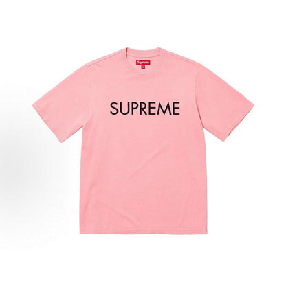 款号M313#p40💰 Supreme SS25 斜纹徽标印花舒适短袖TT恤 男女同款 宽松版型 采用260克精梳棉双纱 从面料到辅料全部三标齐全跟足ZP 进口松井公司浆料印花绝不开裂 整件做法 - view 2