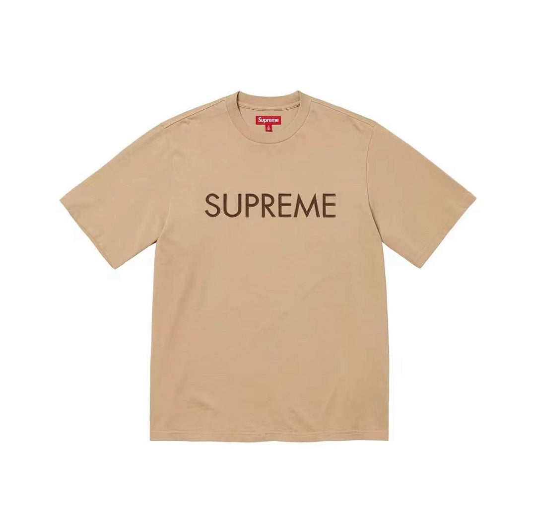 款号M313#p40💰 Supreme SS25 斜纹徽标印花舒适短袖TT恤 男女同款 宽松版型 采用260克精梳棉双纱 从面料到辅料全部三标齐全跟足ZP 进口松井公司浆料印花绝不开裂 整件做法 - view 4
