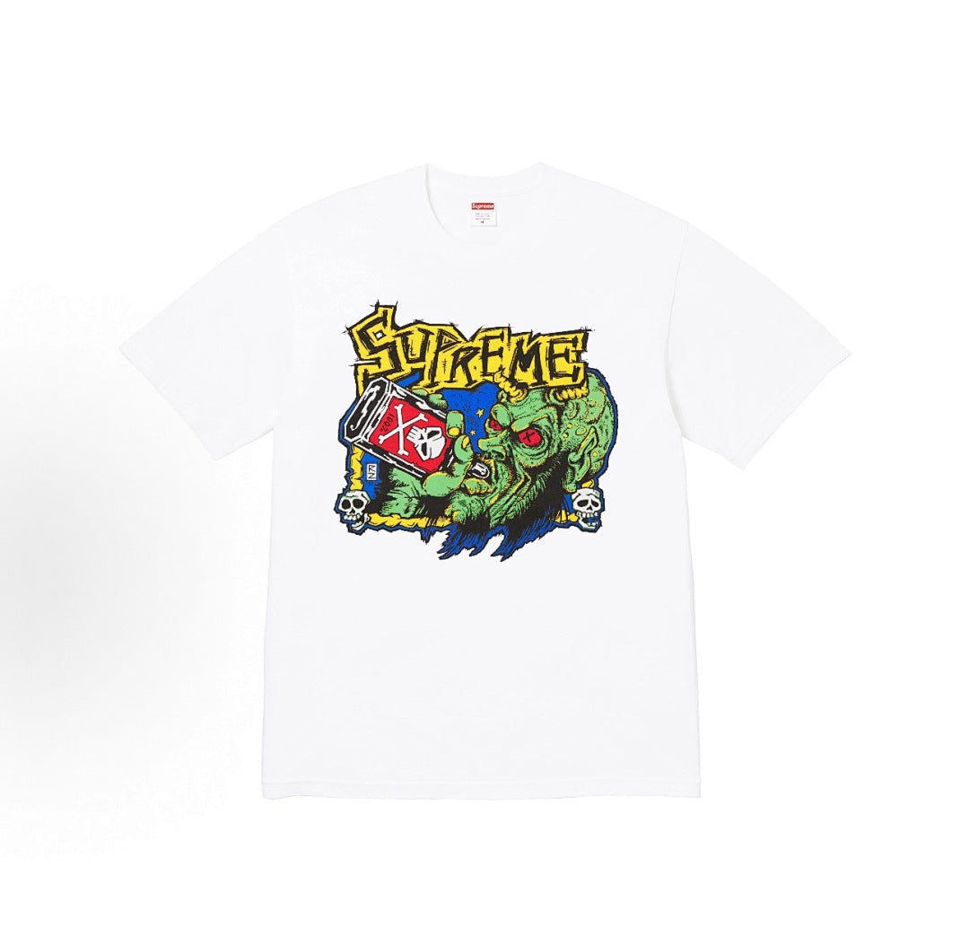 款号M321#p40💰 Supreme FW25 WEEK1 Blowout Tee 骷髅头印花图案舒适短袖T恤 男女同款 宽松版型 采用260克精梳棉双纱 从面料到辅料全部三标齐全跟足ZP 进口松 - view 8