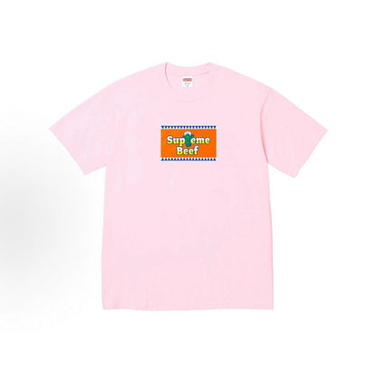款号M322#p40💰 Supreme 夏季T恤系列 SS25 WEEK18 Summer Tee Beef Tee 胸前印花图案百搭短袖T恤 男女同款 宽松版型 采用260克精梳棉双纱 从面料到 - view 3