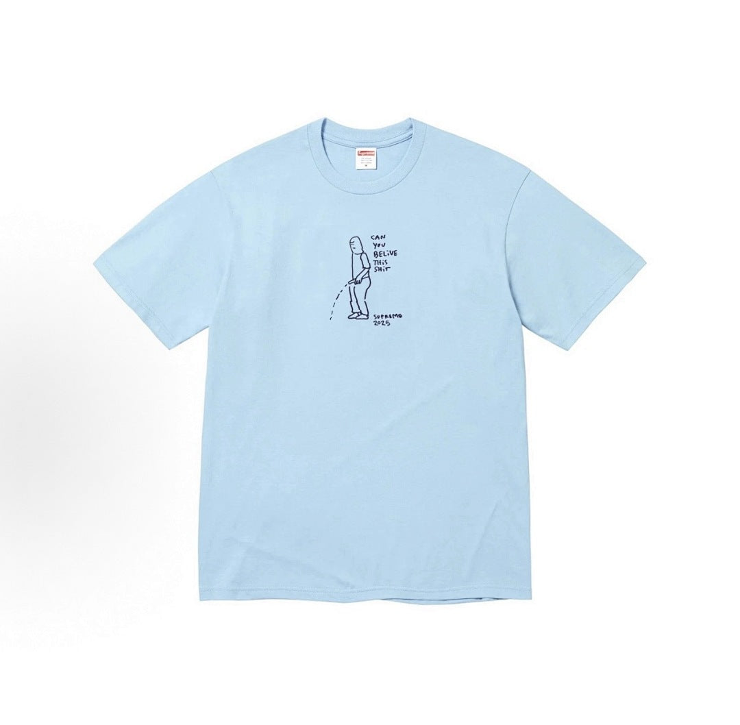 款号M325#p40💰 Supreme SS25 WEEK18 Summer Tee 夏季T恤系列 Gonz Tee 线条印花图案圆领短袖T恤 男女同款 宽松版型 采用260克精梳棉双纱 从面料到辅 - view 3