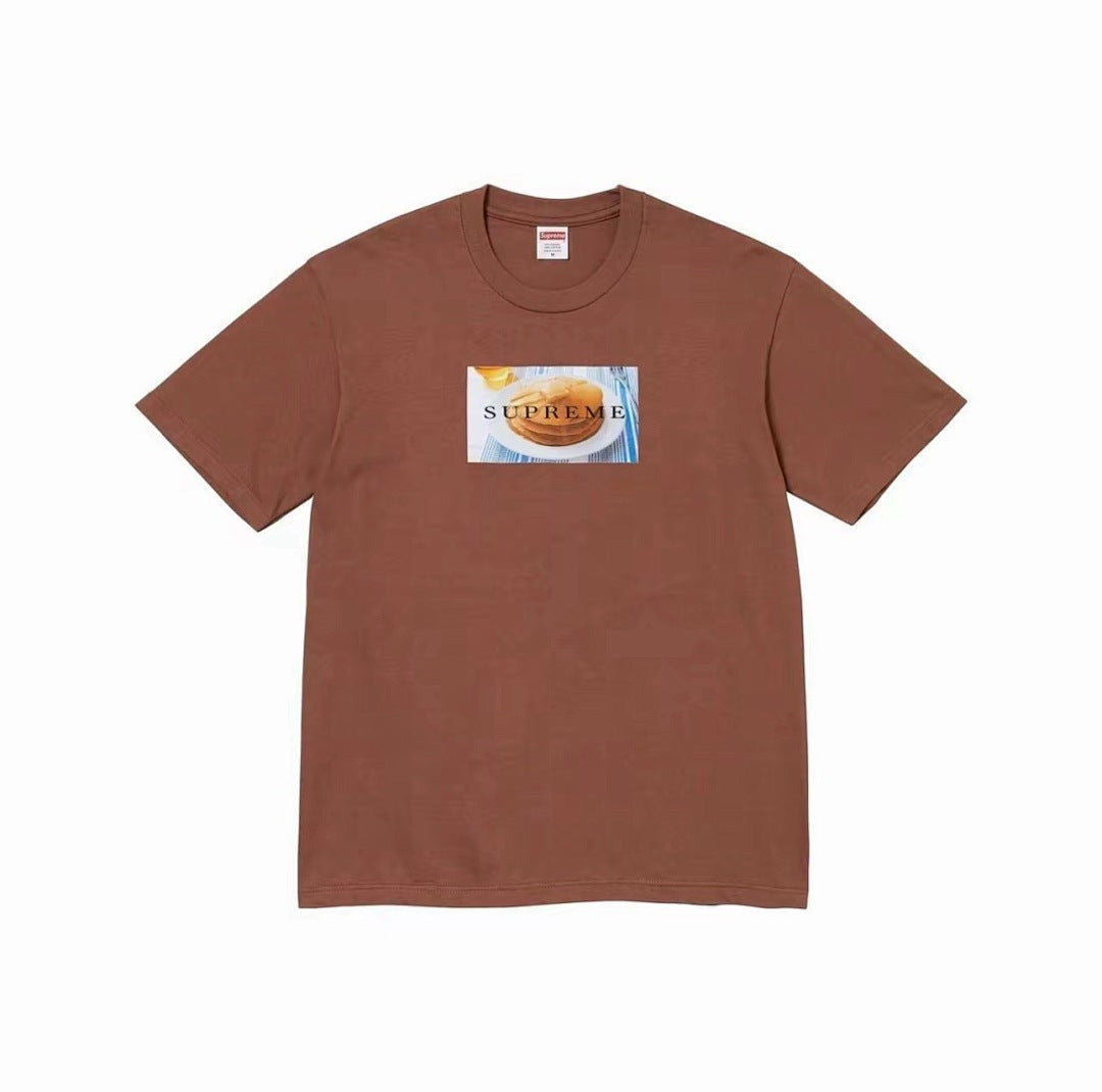 款号M328#p40💰 Supreme SS25 WEEK1 Pancakes Tee 煎饼图案圆领短袖T恤 男女同款 宽松版型 采用260克精梳棉双纱 从面料到辅料全部三标齐全跟足ZP 进口松井公 - view 3