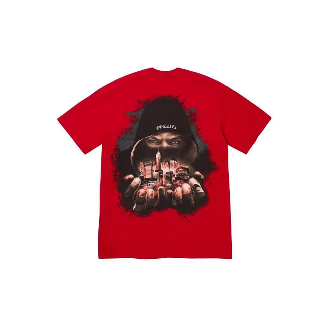 款号M329#p40💰 Supreme FW23 WEEK 7 FIGHTER TEE 字母人物图案圆领短袖美式潮流T恤 男女同款 宽松版型 采用260克精梳棉双纱 从面料到辅料全部三标齐全跟足Z - view 3