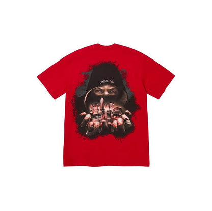 款号M329#p40💰 Supreme FW23 WEEK 7 FIGHTER TEE 字母人物图案圆领短袖美式潮流T恤 男女同款 宽松版型 采用260克精梳棉双纱 从面料到辅料全部三标齐全跟足Z - view 3