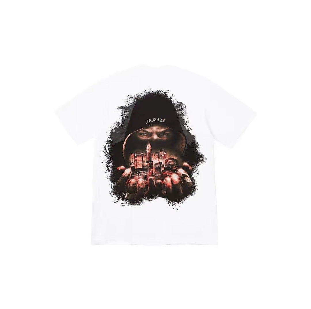 款号M329#p40💰 Supreme FW23 WEEK 7 FIGHTER TEE 字母人物图案圆领短袖美式潮流T恤 男女同款 宽松版型 采用260克精梳棉双纱 从面料到辅料全部三标齐全跟足Z - view 6