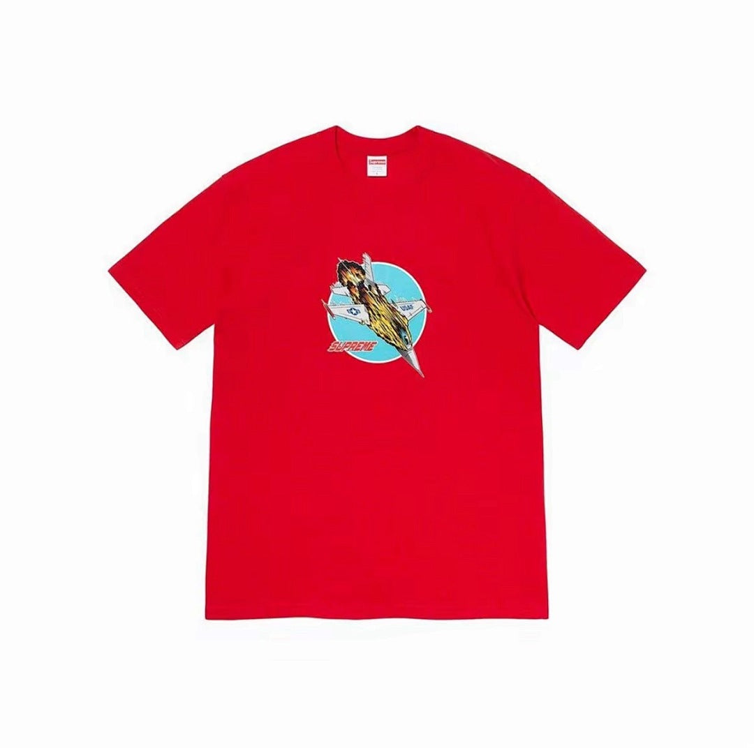 款号M331#p40💰 Supreme FW20 Week 1 Jet Tee 喷射飞机印花圆领短袖美式潮流T恤 男女同款 宽松版型 采用260克精梳棉双纱 从面料到辅料全部三标齐全跟足ZP 进口松 - view 1