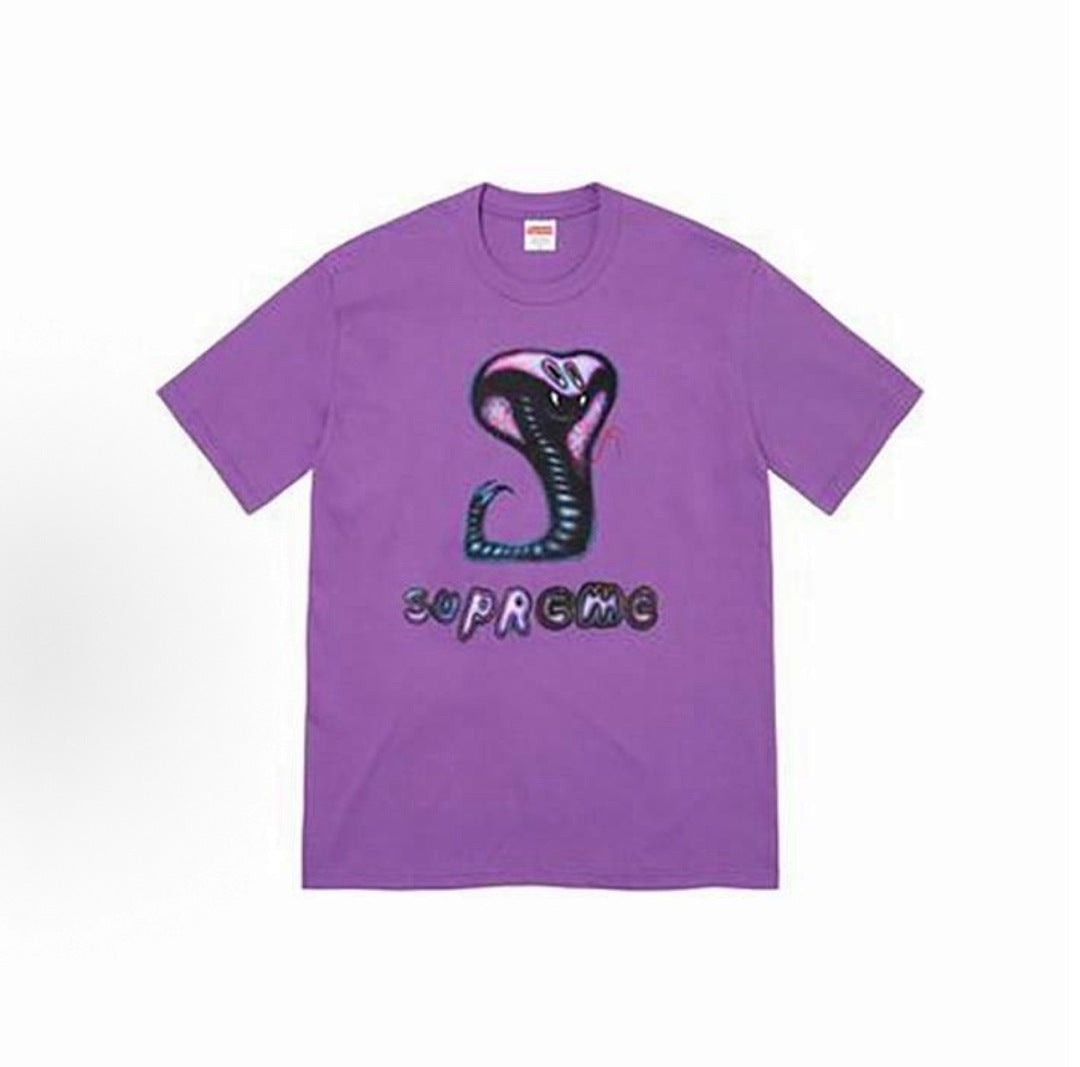 款号M333#p40💰 Supreme SS21 Week 18 Snake Tee 眼睛蛇字母Logo印花圆领短袖美式潮流T恤 男女同款 宽松版型 采用260克精梳棉双纱 从面料到辅料全部三标齐 - view 1
