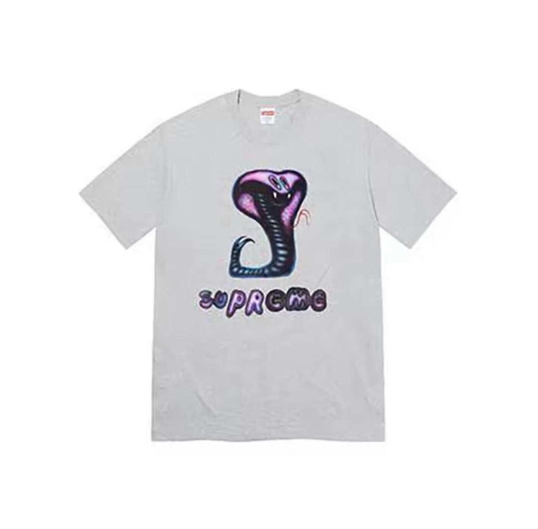 款号M333#p40💰 Supreme SS21 Week 18 Snake Tee 眼睛蛇字母Logo印花圆领短袖美式潮流T恤 男女同款 宽松版型 采用260克精梳棉双纱 从面料到辅料全部三标齐 - view 2