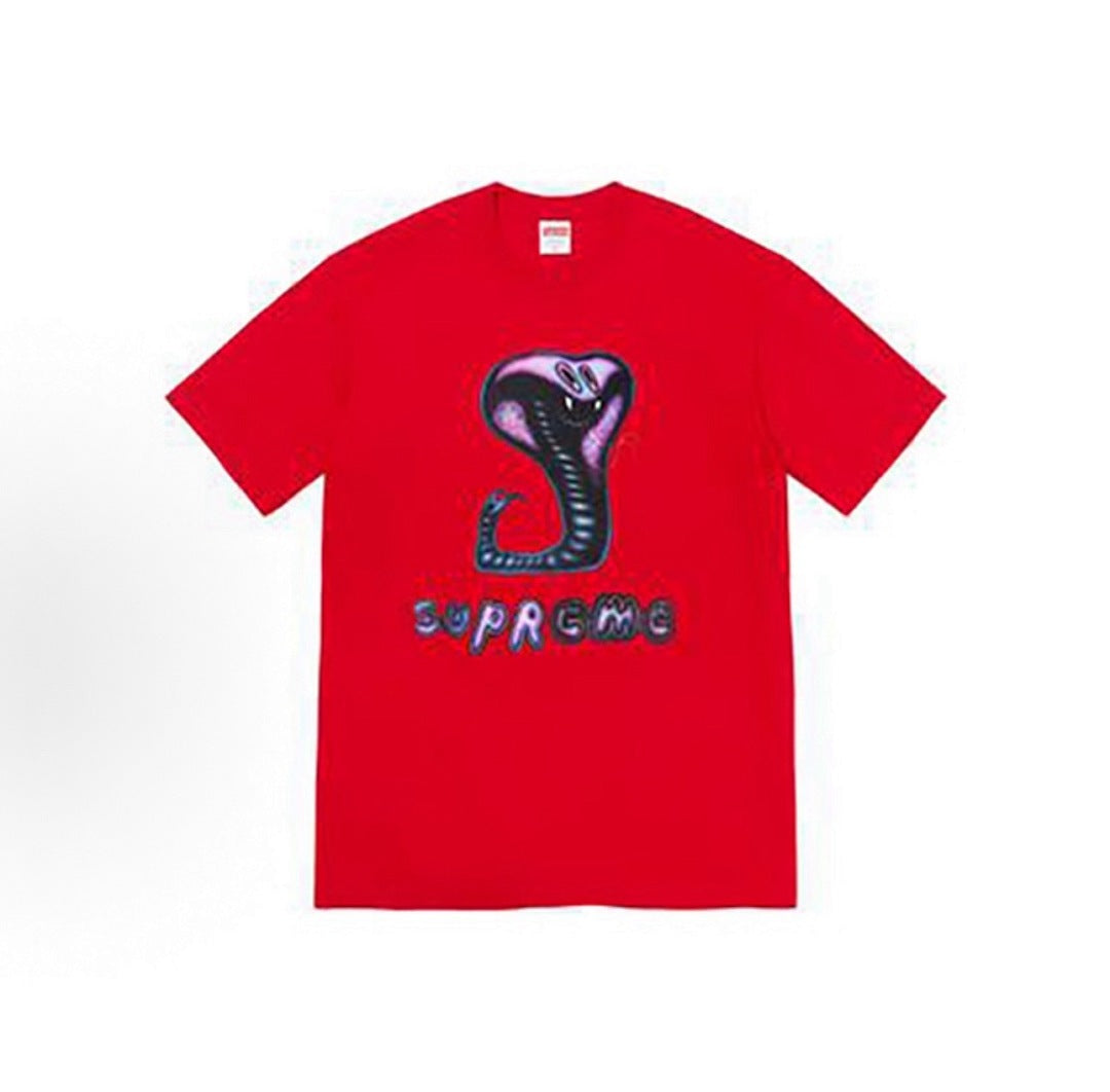 款号M333#p40💰 Supreme SS21 Week 18 Snake Tee 眼睛蛇字母Logo印花圆领短袖美式潮流T恤 男女同款 宽松版型 采用260克精梳棉双纱 从面料到辅料全部三标齐 - view 3