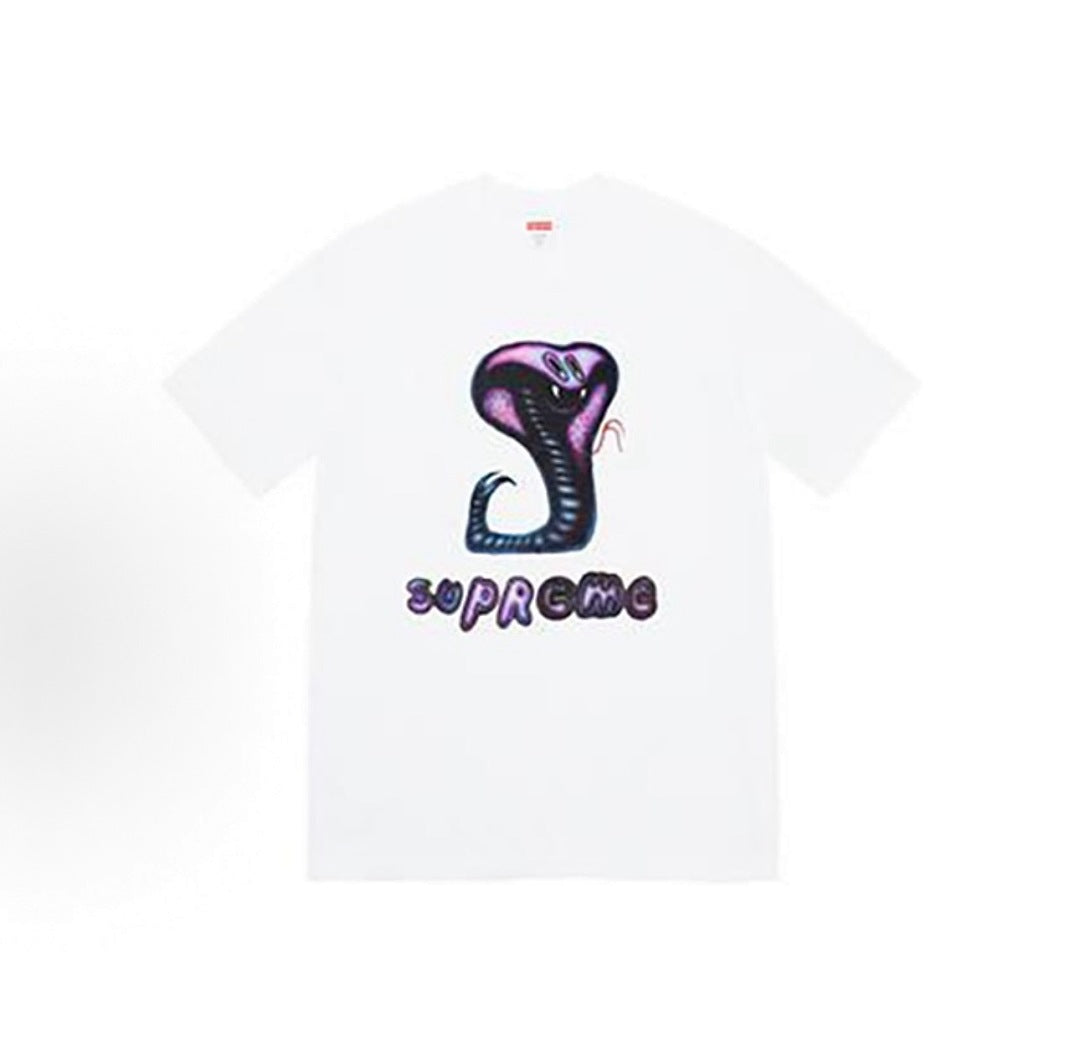 款号M333#p40💰 Supreme SS21 Week 18 Snake Tee 眼睛蛇字母Logo印花圆领短袖美式潮流T恤 男女同款 宽松版型 采用260克精梳棉双纱 从面料到辅料全部三标齐 - view 5
