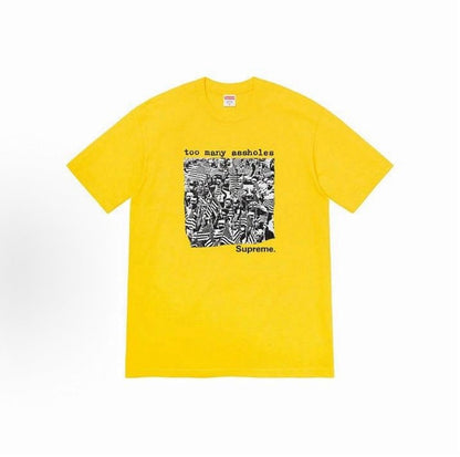 款号M338#p40💰 Supreme SS22 Week 19 Too Many Assholes Tee 字母人物印花圆领短袖美式潮流T恤 男女同款 粉色 宽松版型 采用260克精梳棉双纱 从 - view 6