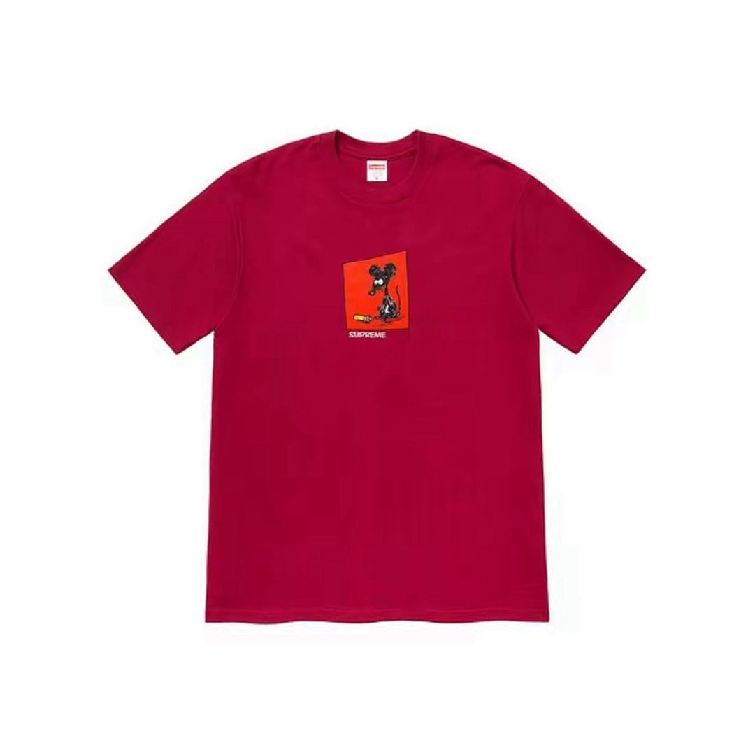 款号M340#40💰 Supreme Week 1 Mouse Tee 全棉老鼠印花圆领短袖美式潮流T恤 男女同款 宽松版型 采用260克精梳棉双纱 从面料到辅料全部三标齐全跟足ZP 进口松井公司 - view 1