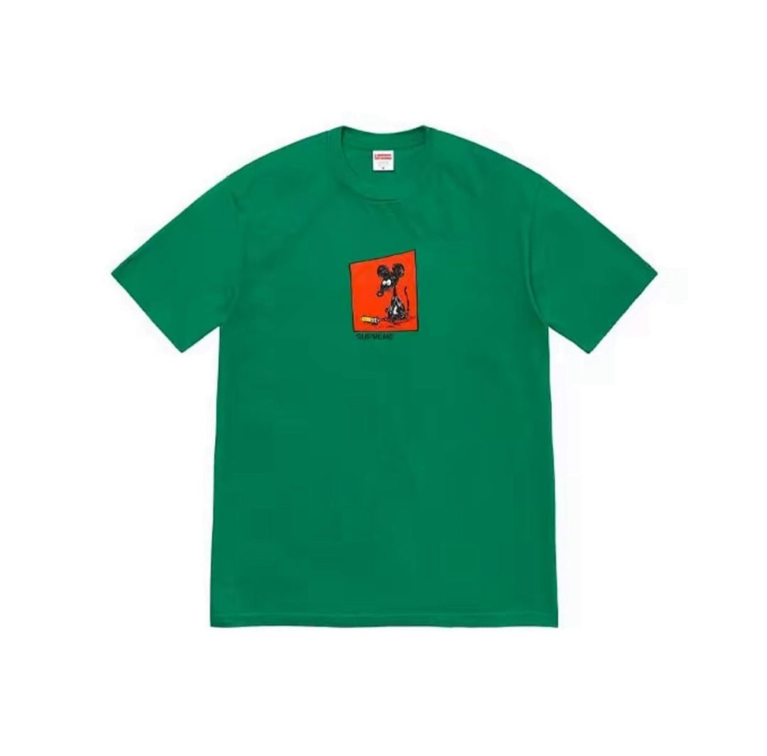 款号M340#40💰 Supreme Week 1 Mouse Tee 全棉老鼠印花圆领短袖美式潮流T恤 男女同款 宽松版型 采用260克精梳棉双纱 从面料到辅料全部三标齐全跟足ZP 进口松井公司 - view 2