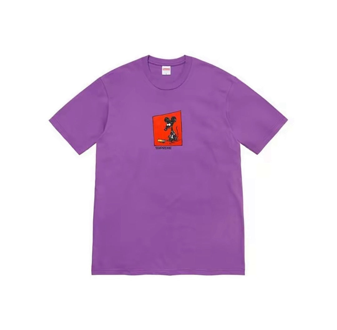 款号M340#40💰 Supreme Week 1 Mouse Tee 全棉老鼠印花圆领短袖美式潮流T恤 男女同款 宽松版型 采用260克精梳棉双纱 从面料到辅料全部三标齐全跟足ZP 进口松井公司 - view 3
