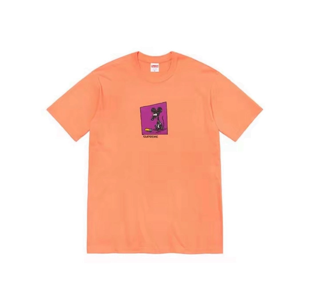 款号M340#40💰 Supreme Week 1 Mouse Tee 全棉老鼠印花圆领短袖美式潮流T恤 男女同款 宽松版型 采用260克精梳棉双纱 从面料到辅料全部三标齐全跟足ZP 进口松井公司 - view 6