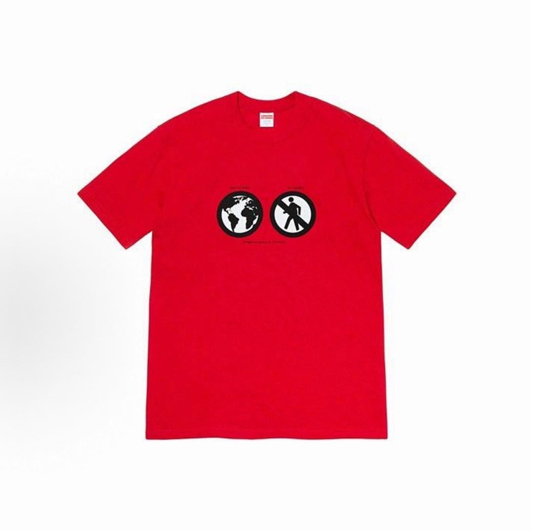 款号M343#p40💰 Supreme FW19 Week 1 Save The Planet Tee 拯救地球短袖美式潮流T恤 男女同款 红色 宽松版型 采用260克精梳棉双纱 从面料到辅料全部 - view 1