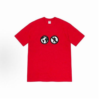 款号M343#p40💰 Supreme FW19 Week 1 Save The Planet Tee 拯救地球短袖美式潮流T恤 男女同款 红色 宽松版型 采用260克精梳棉双纱 从面料到辅料全部 - view 1