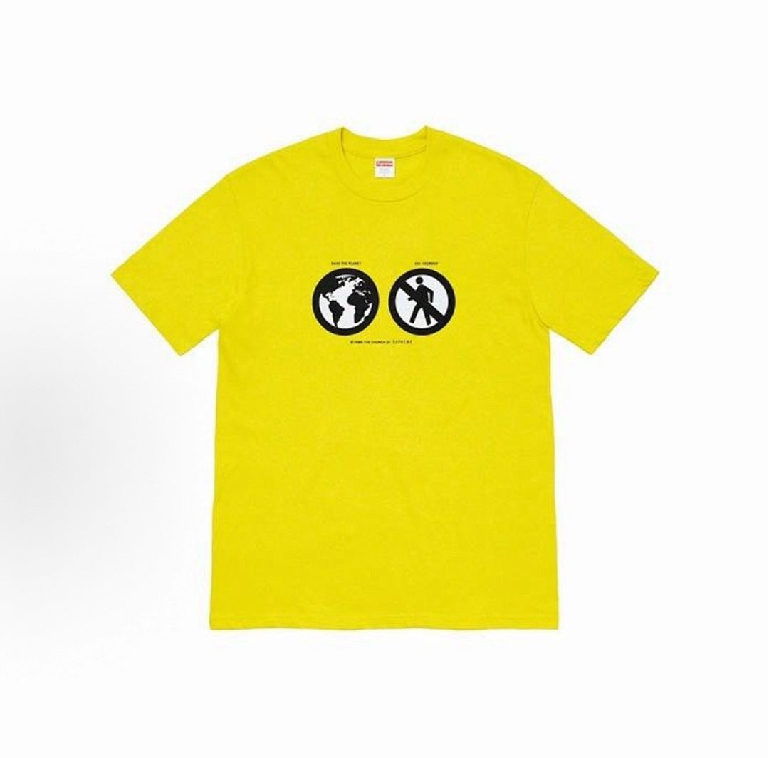 款号M343#p40💰 Supreme FW19 Week 1 Save The Planet Tee 拯救地球短袖美式潮流T恤 男女同款 红色 宽松版型 采用260克精梳棉双纱 从面料到辅料全部 - view 3
