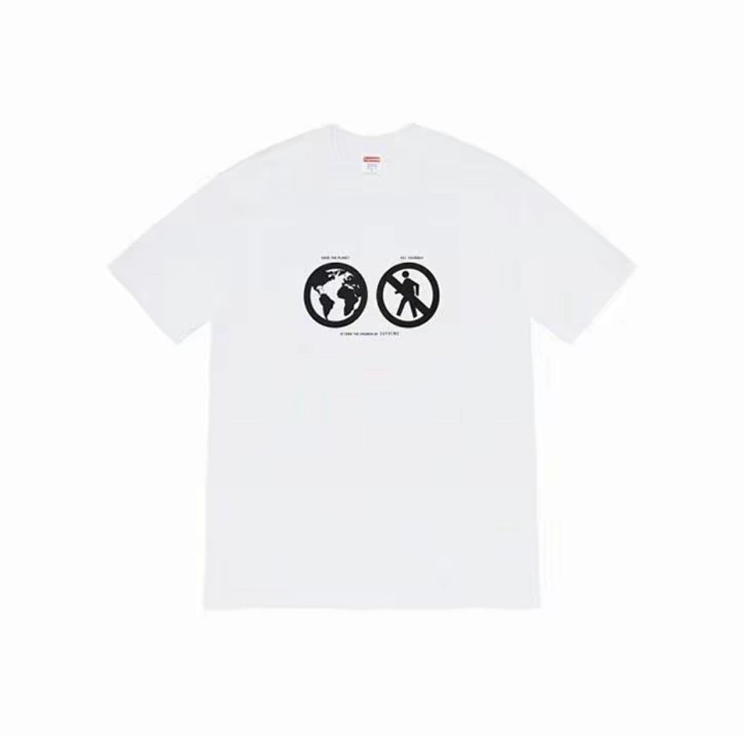 款号M343#p40💰 Supreme FW19 Week 1 Save The Planet Tee 拯救地球短袖美式潮流T恤 男女同款 红色 宽松版型 采用260克精梳棉双纱 从面料到辅料全部 - view 7