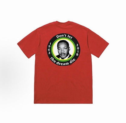 款号M346#p40💰 Supreme SS18 MLK Dream Tee Black 马丁路德金 短袖美式潮流T恤 男女同款 黑色 宽松版型 采用260克精梳棉双纱 从面料到辅料全部三标齐全跟足 - view 2