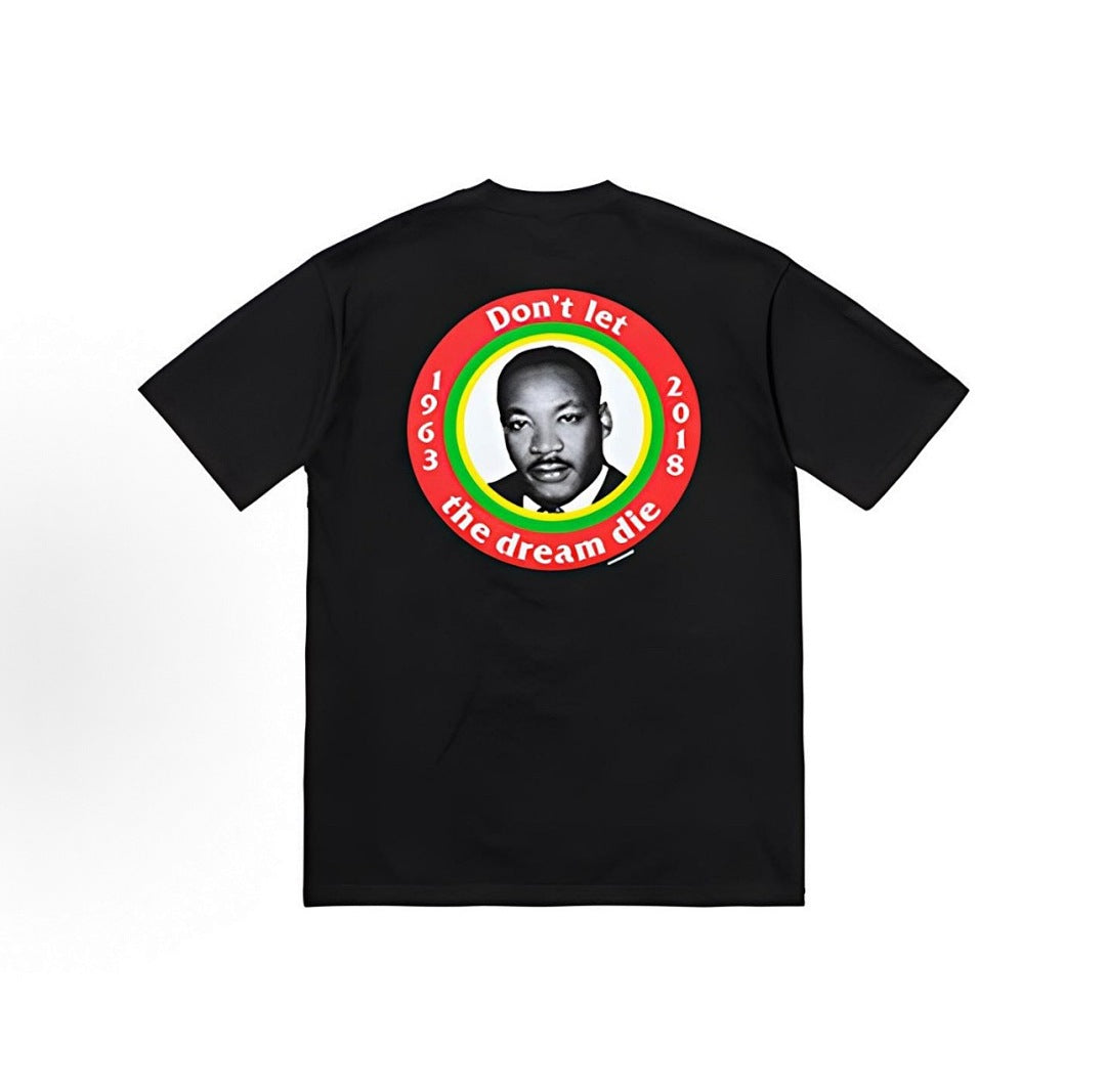 款号M346#p40💰 Supreme SS18 MLK Dream Tee Black 马丁路德金 短袖美式潮流T恤 男女同款 黑色 宽松版型 采用260克精梳棉双纱 从面料到辅料全部三标齐全跟足 - view 7