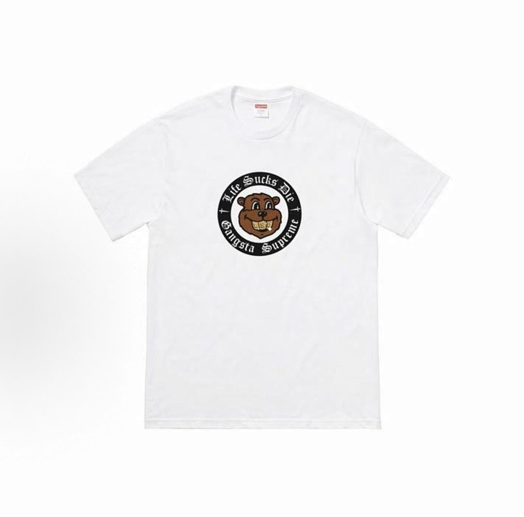 款号M348#p40💰 Supreme FW18 Life Sucks Die Tee White 小熊圆领短袖美式潮流T恤 男女同款 白色 宽松版型 采用260克精梳棉双纱 从面料到辅料全部三标 - view 2